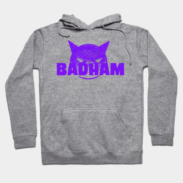 Badham Logo- Purple Design Hoodie by sketchbooksage